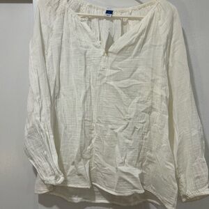 Old Navy Cream Button-Up Blouse